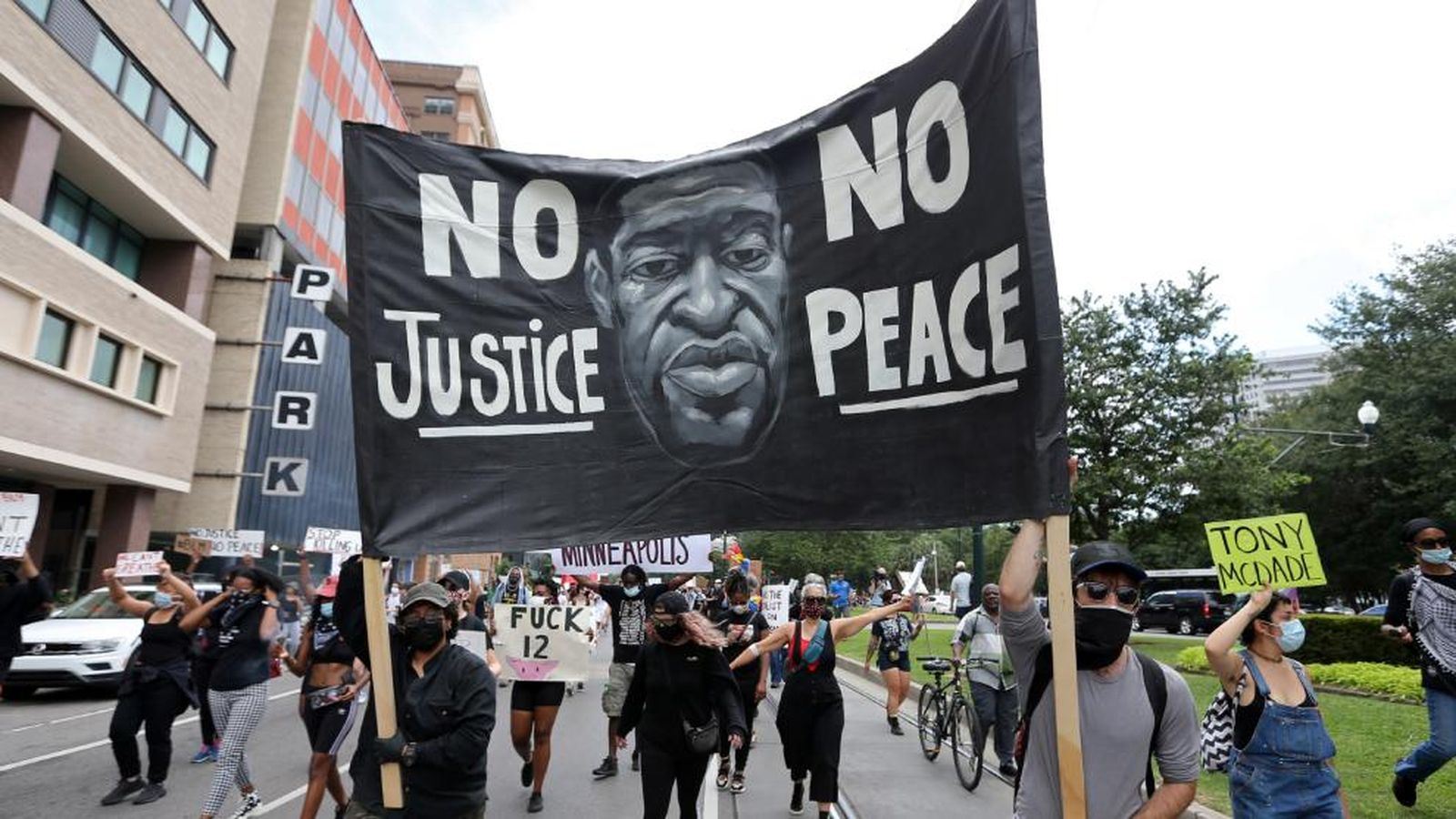 Maniestación protesta contra la muerte de George Floyd.