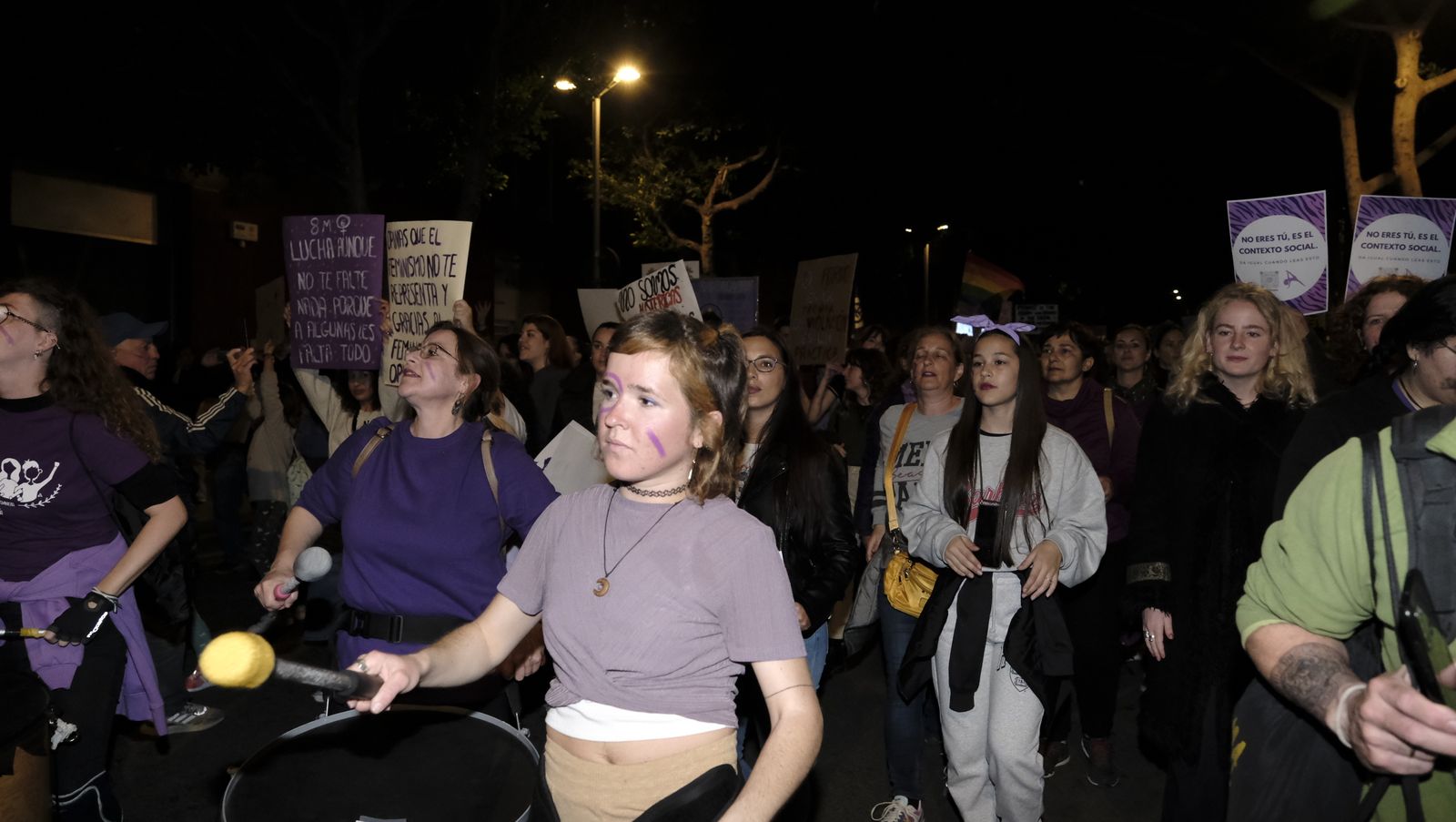 Imágenes de las manifestaciones por el Día de la Mujer en Almería