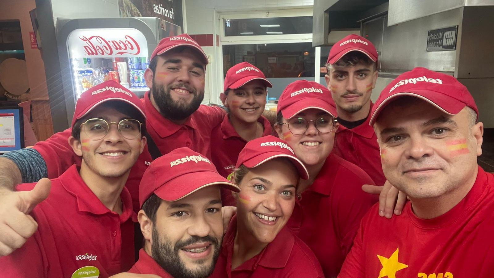Trabajadores de Telepizza en Málaga