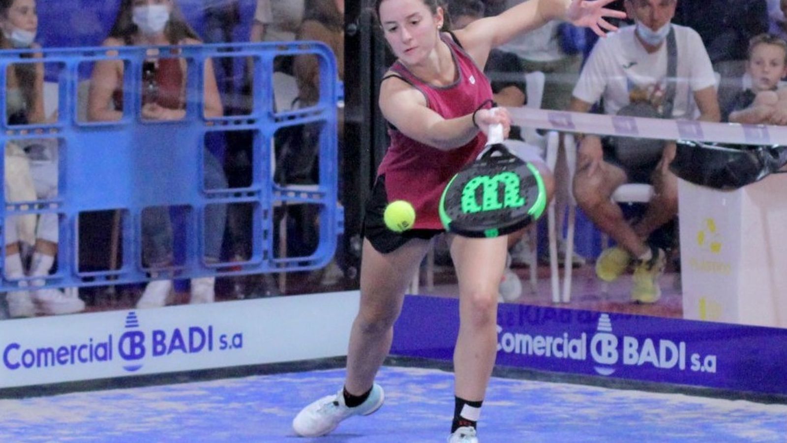 Lucía Pérez, en su partido de dieciseisavos del Open Córdoba.