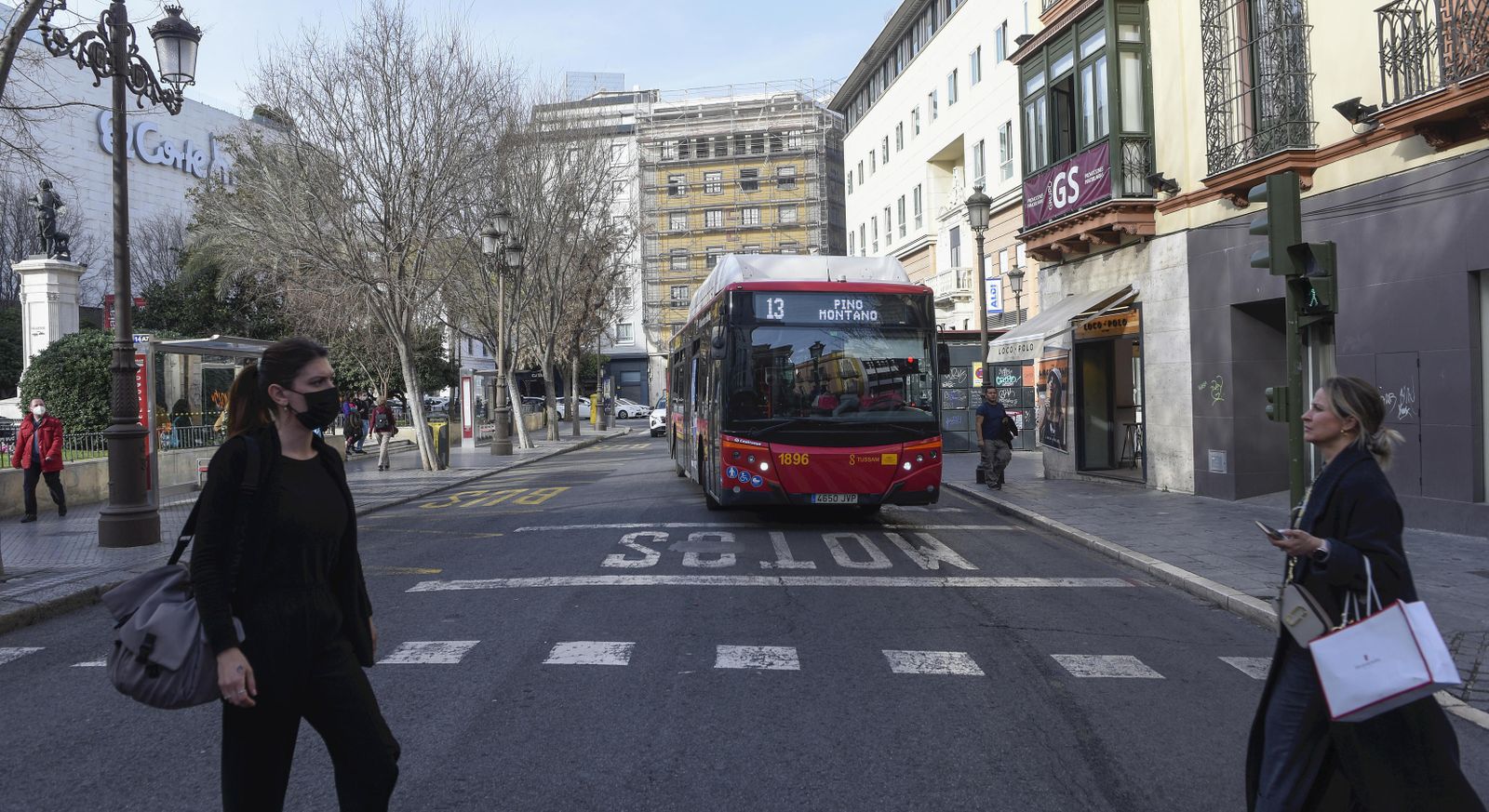 Plaza del Duque, a la que llegará el tranvibús.