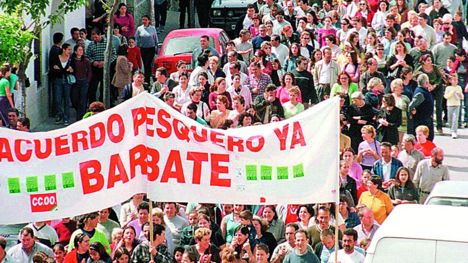 Manifestación en el año 2001 pidiendo un acuerdo pesquero con Marruecos
