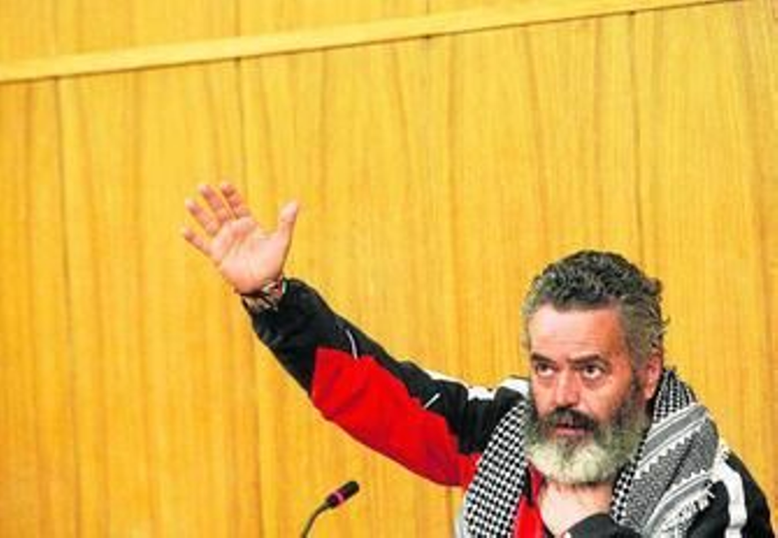 Juan Manuel Sánchez Gordillo, anoche en el auditorio Millán Picazo.