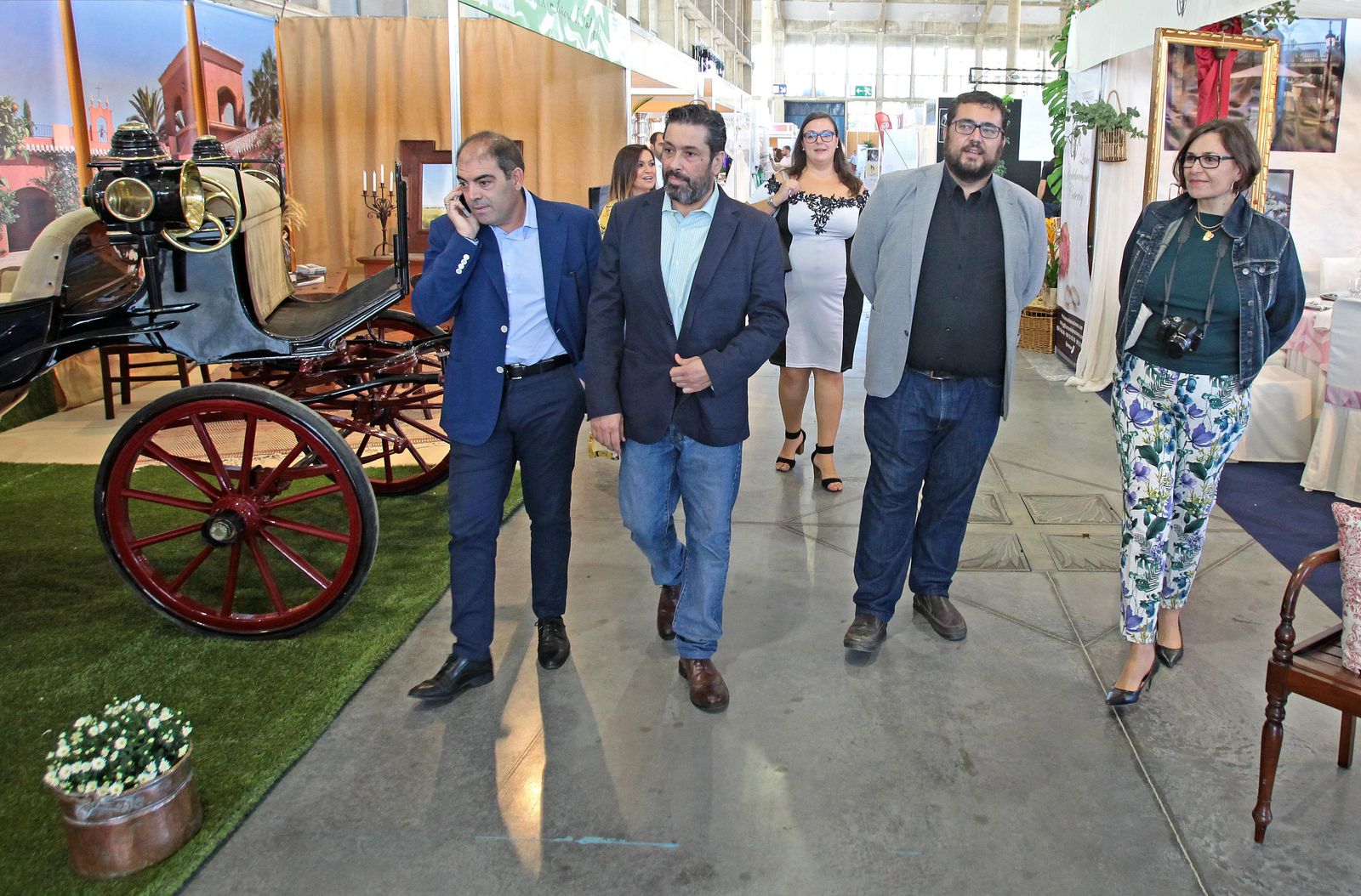 Lorenzo Amor, Carlos Landín, Rocío Sánchez, Jaime Armario y María del Mar Arroyo, ayer, en Ifeca.