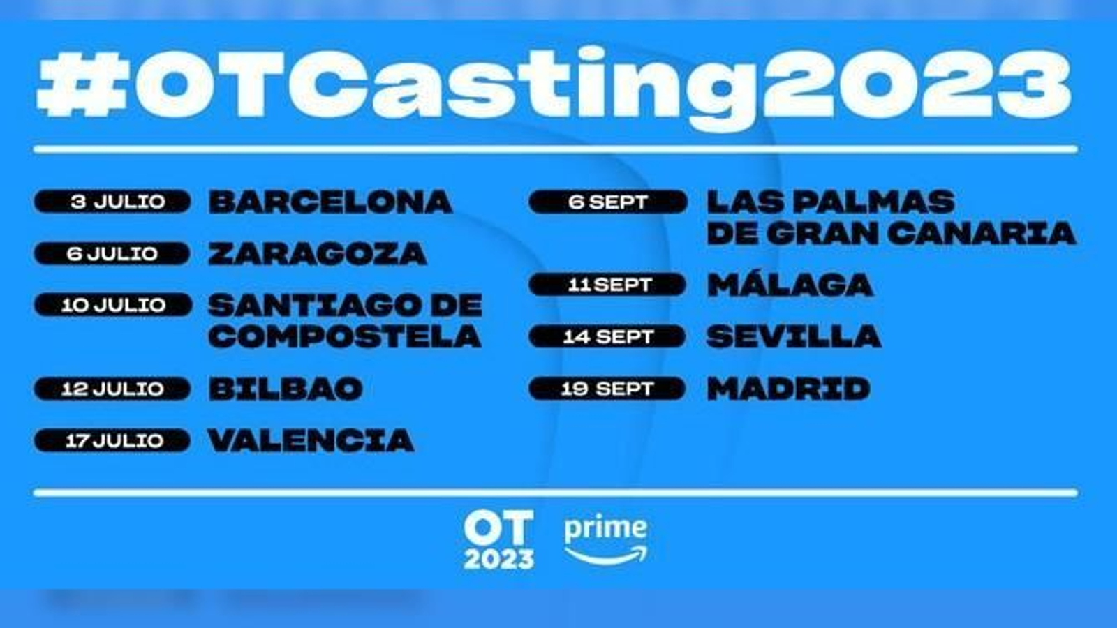 La imagen con la que 'OT' ha dado a conocer las fechas de los castings