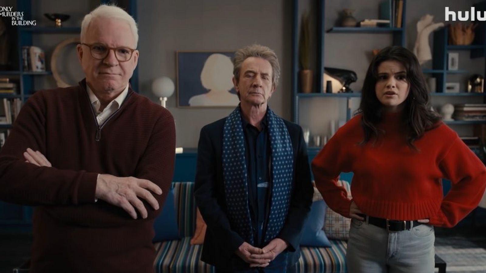 Los tres protagonistas: Steve Martín (i.), Martin Short y Selena Gómez.