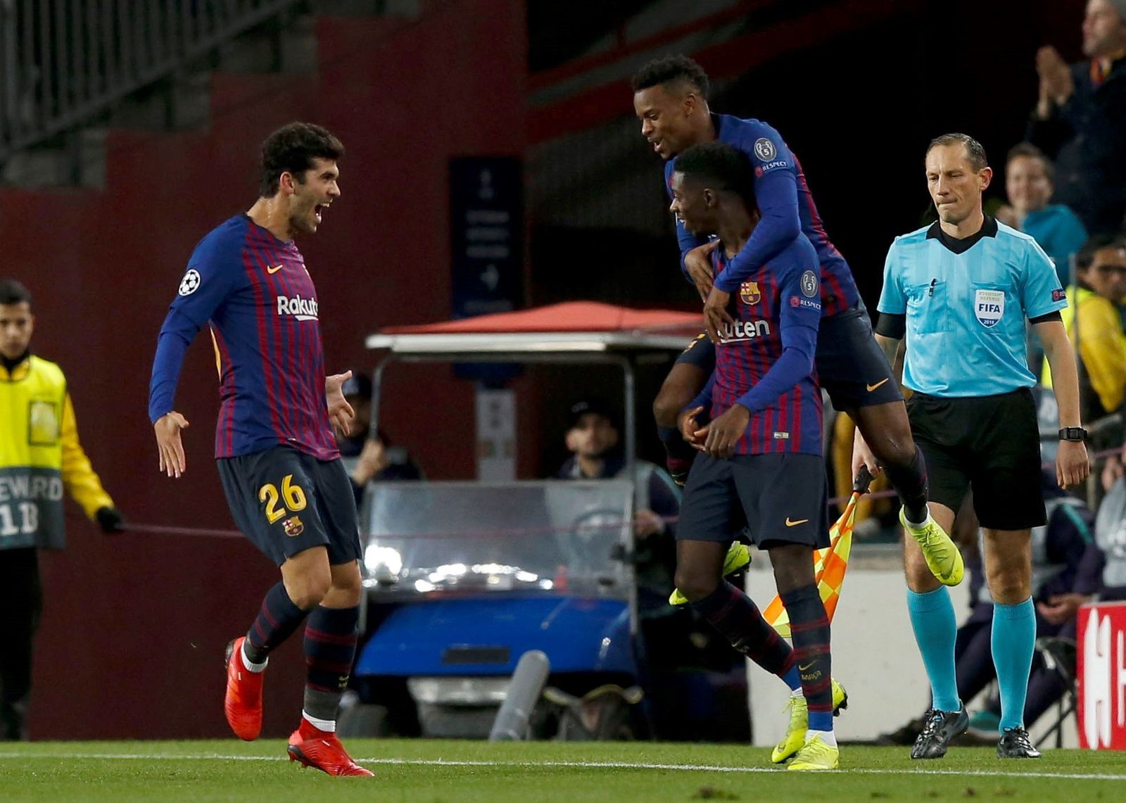 Dembele celebra su golazo