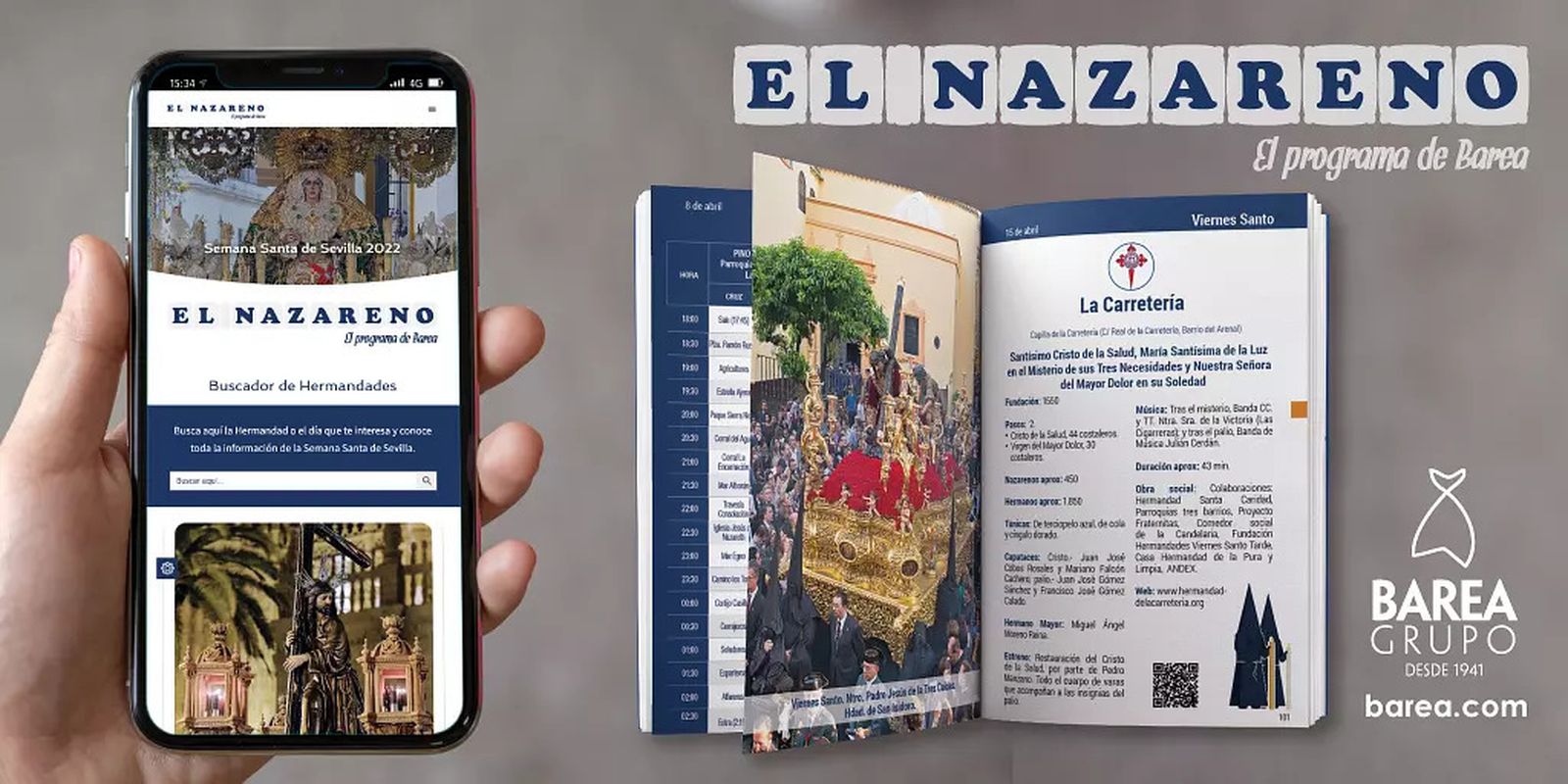 El programa de mano 'El Nazareno', editado por Barea Grupo.