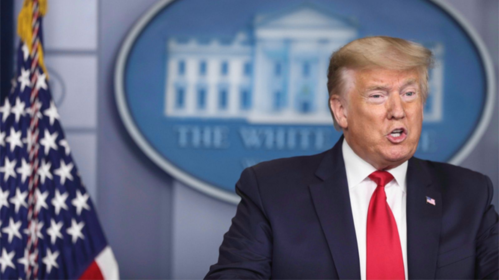 Donald Trump, este pasado jueves en una rueda de prensa.