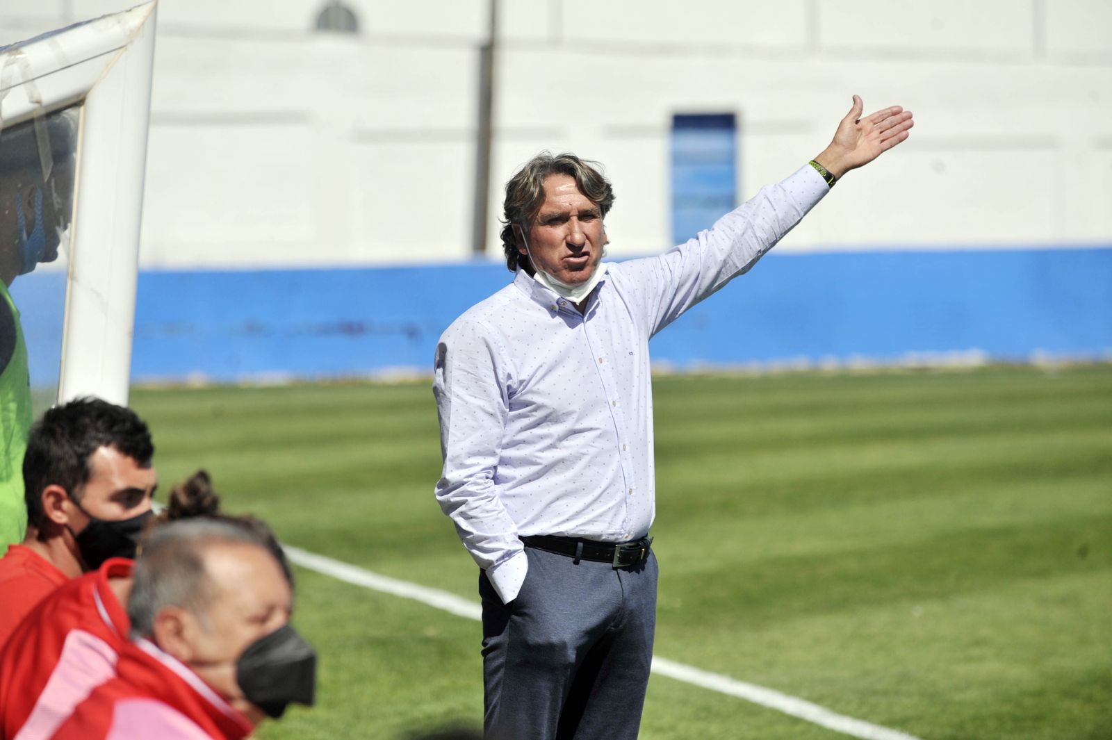 Esteban Vigo, durante el partido en Arcos.