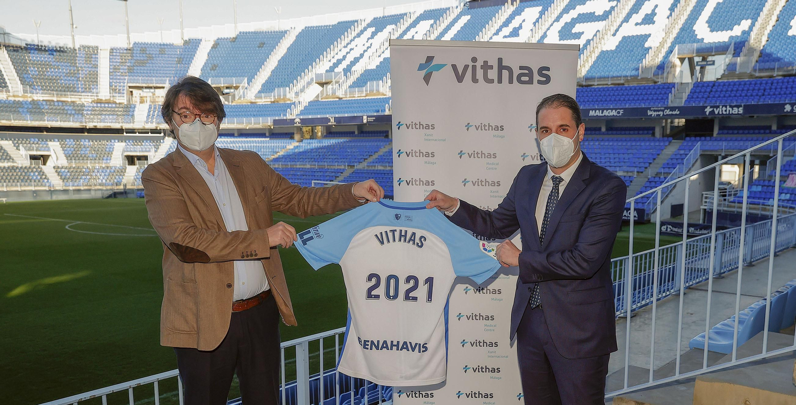 Vithas Málaga renueva su acuerdo con el Málaga CF como proveedor médico oficial.