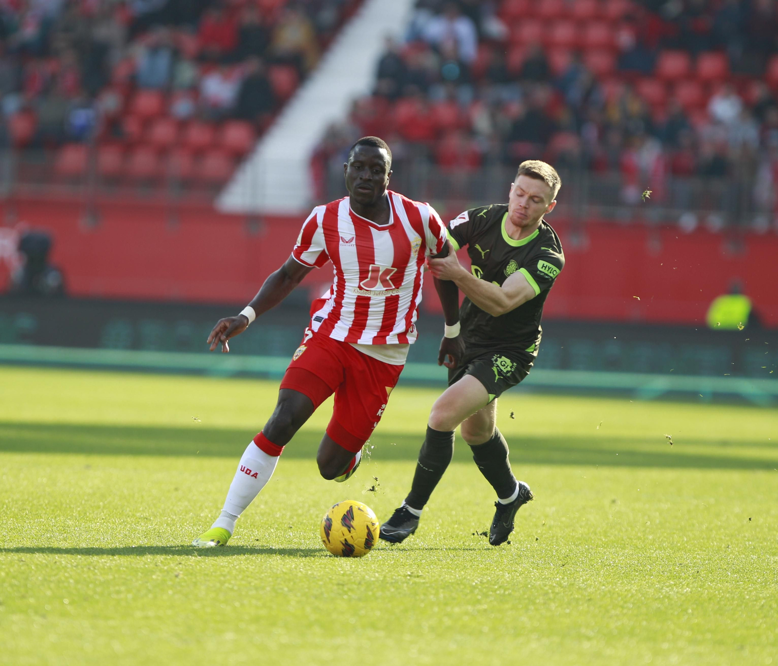Las mejores imágenes del partido de fútbol U.D. Almería-Girona F.C.