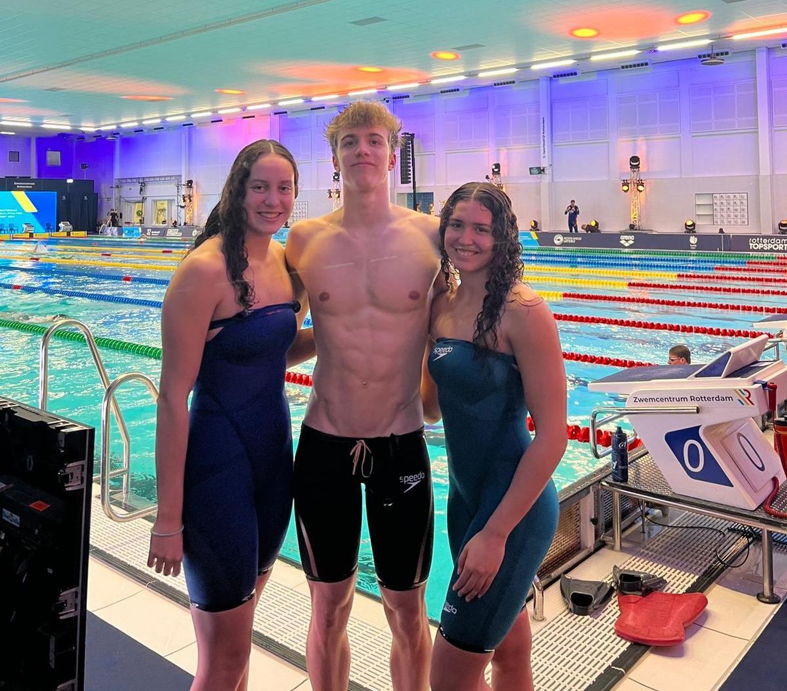 Alba Vázquez, Pablo Ortega y Diana Santamaría compitieron en Rotterdam.