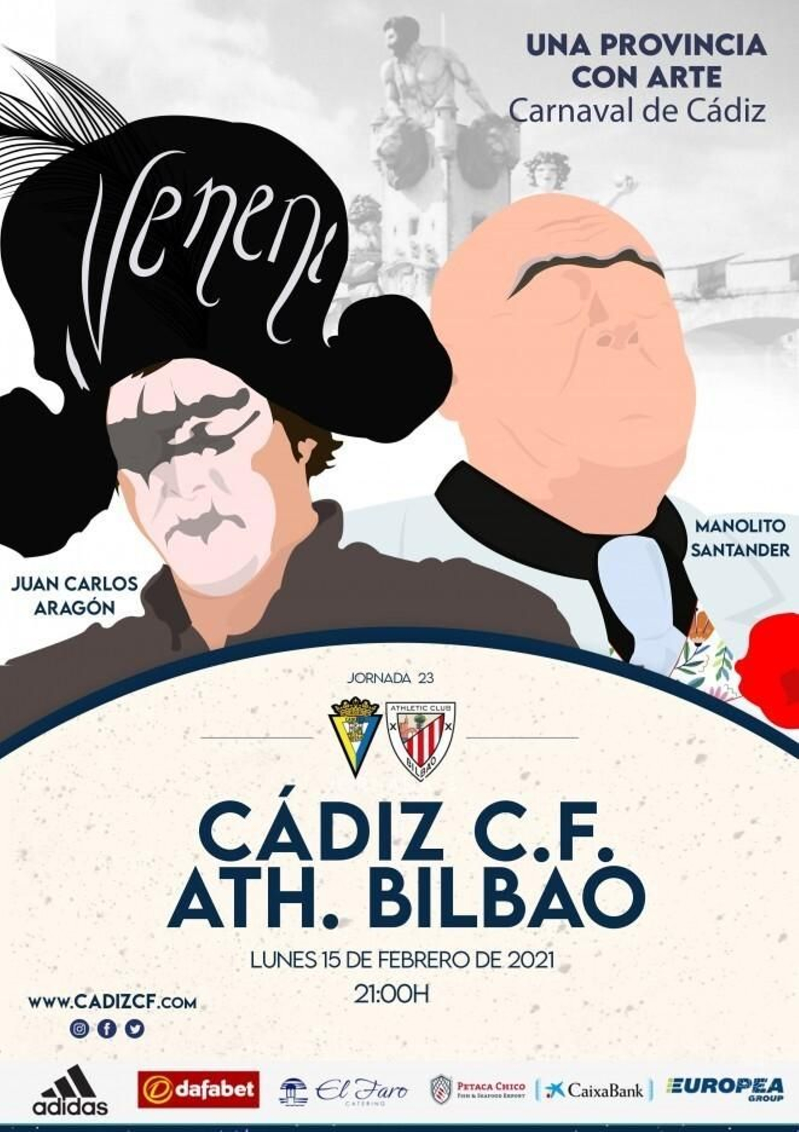 Cartel del partido contra el Athletic.