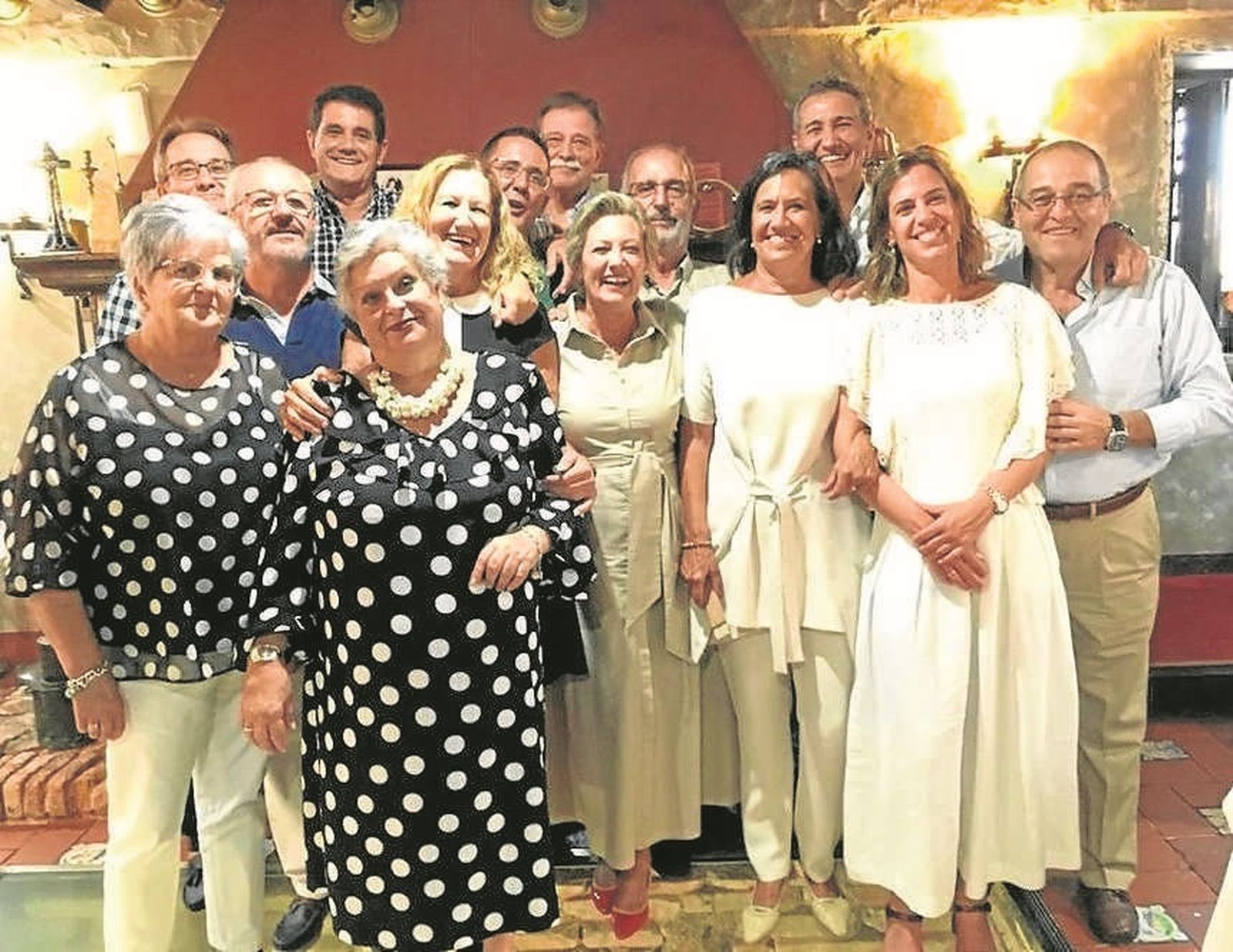 Dioni con sus hermanos Vitín, Miguel, Aurelia, Pepe,Mari, Maxi y Jesús Mulas y sus cuñados.