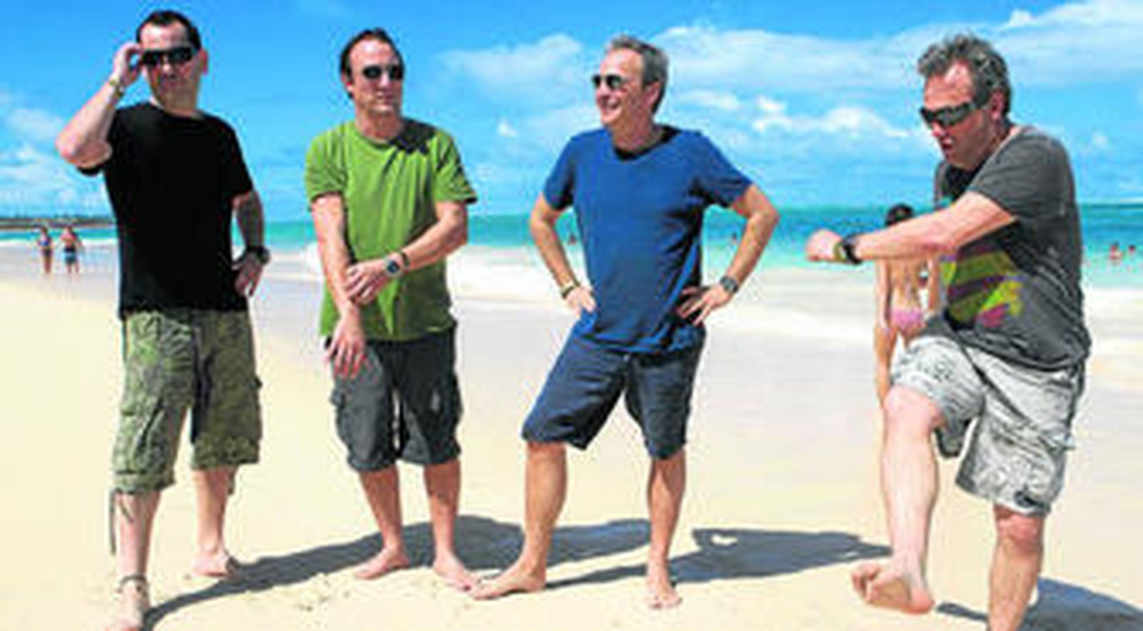 Javi Molina, Dani Mezquita, David Summers y Rafa Gutiérrez, disfrutando de su 'momento Punta Cana'.