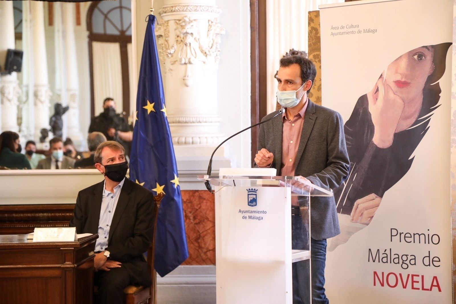 Alberto de la Rocha, este miércoles, en la presentación de 'Los años radicales' en el Ayuntamiento de Málaga.