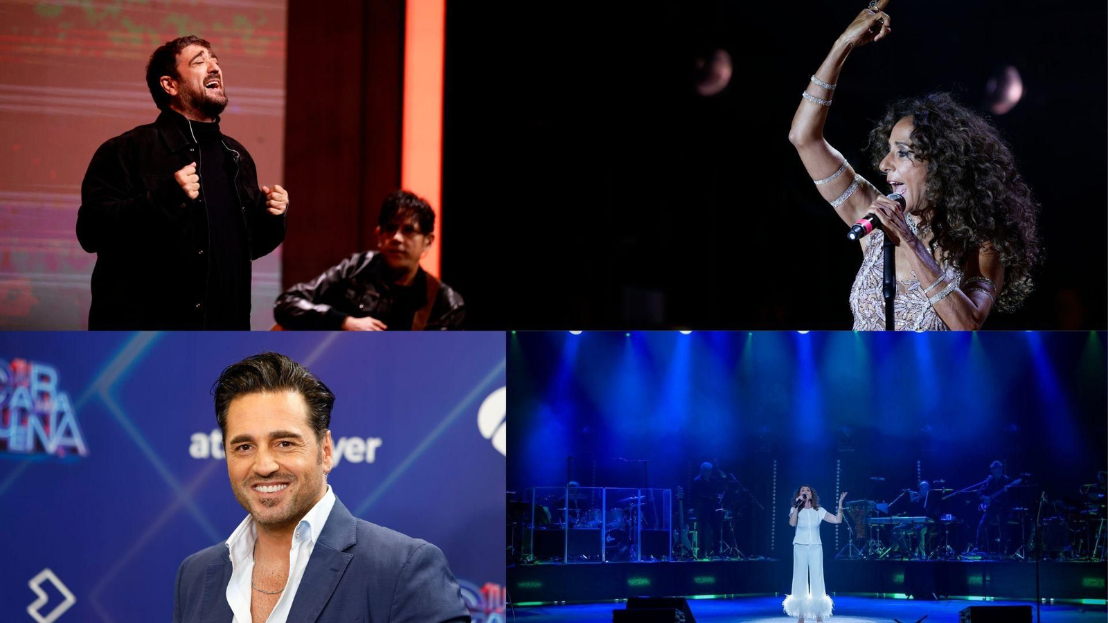 David Bustamante, Antonio Orozco, Rosario Flores y Ana Belén