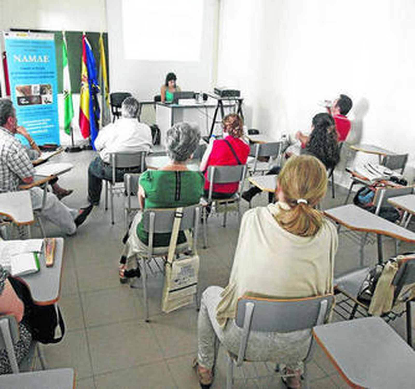 Imagen de la conferencia de Patricia Casado, ayer por la tarde.