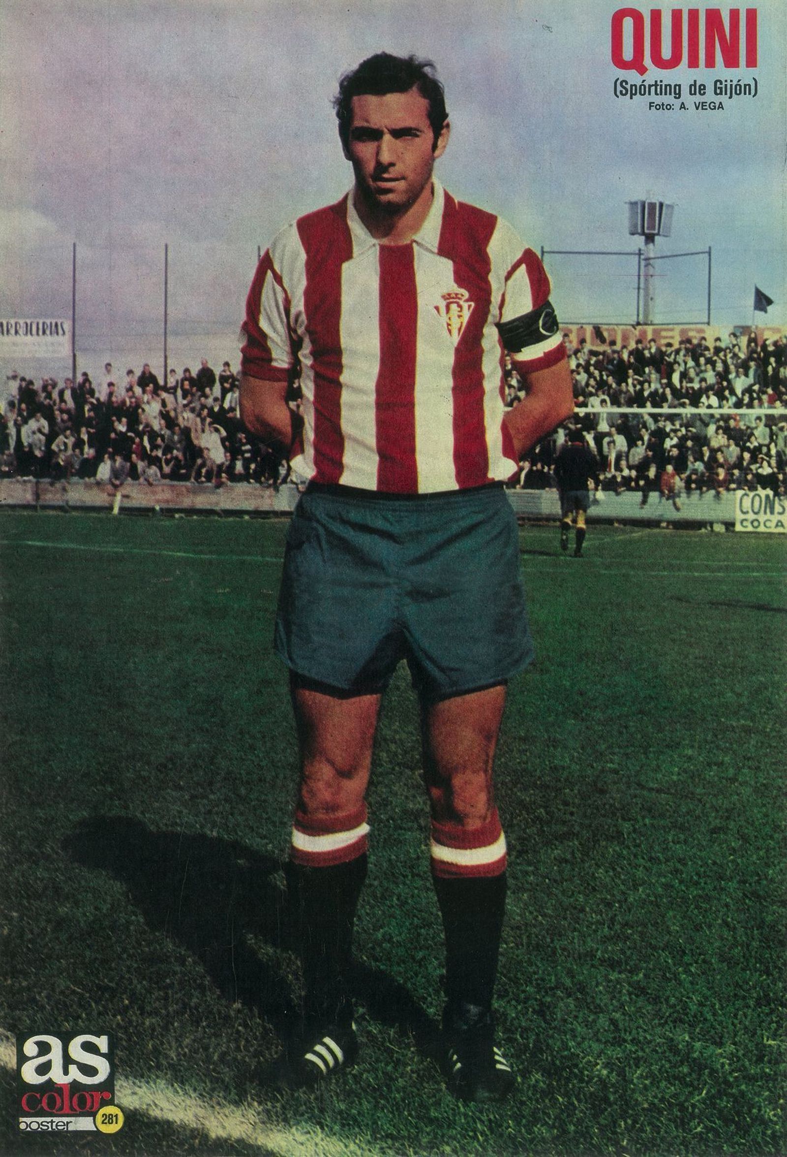Enrique Castro 'Quini', en su etapa de jugador del Sporting de Gijón.