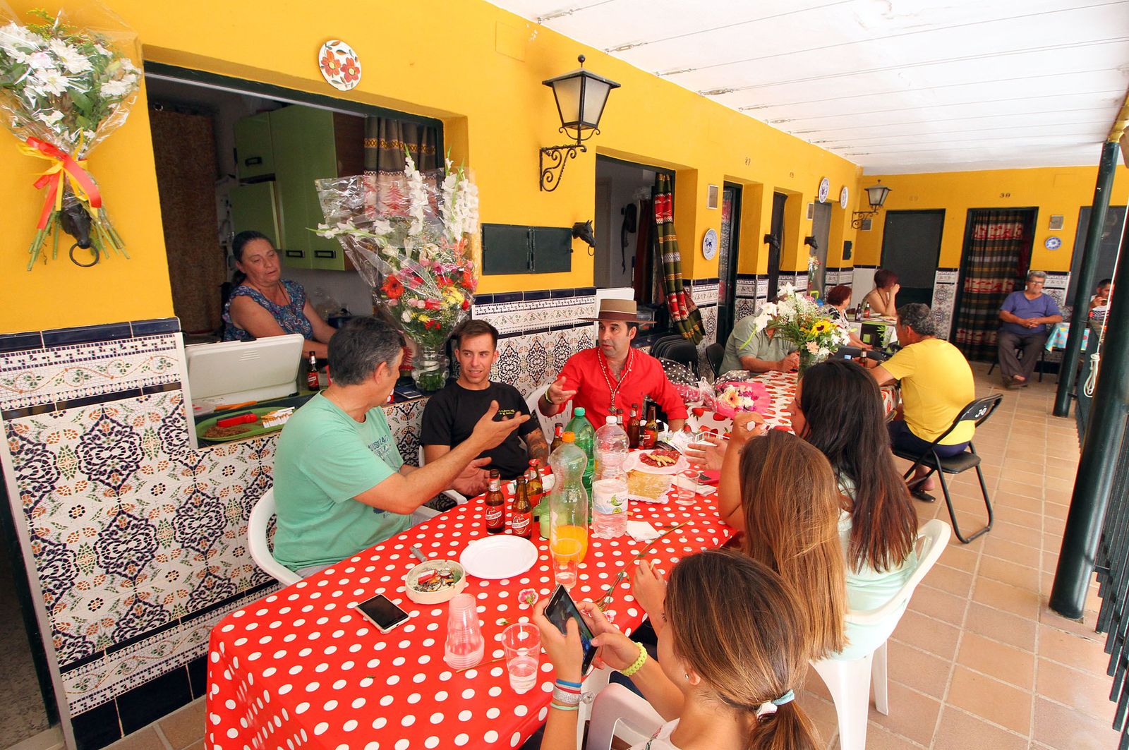 Ambiente en la aldea del Rocío.