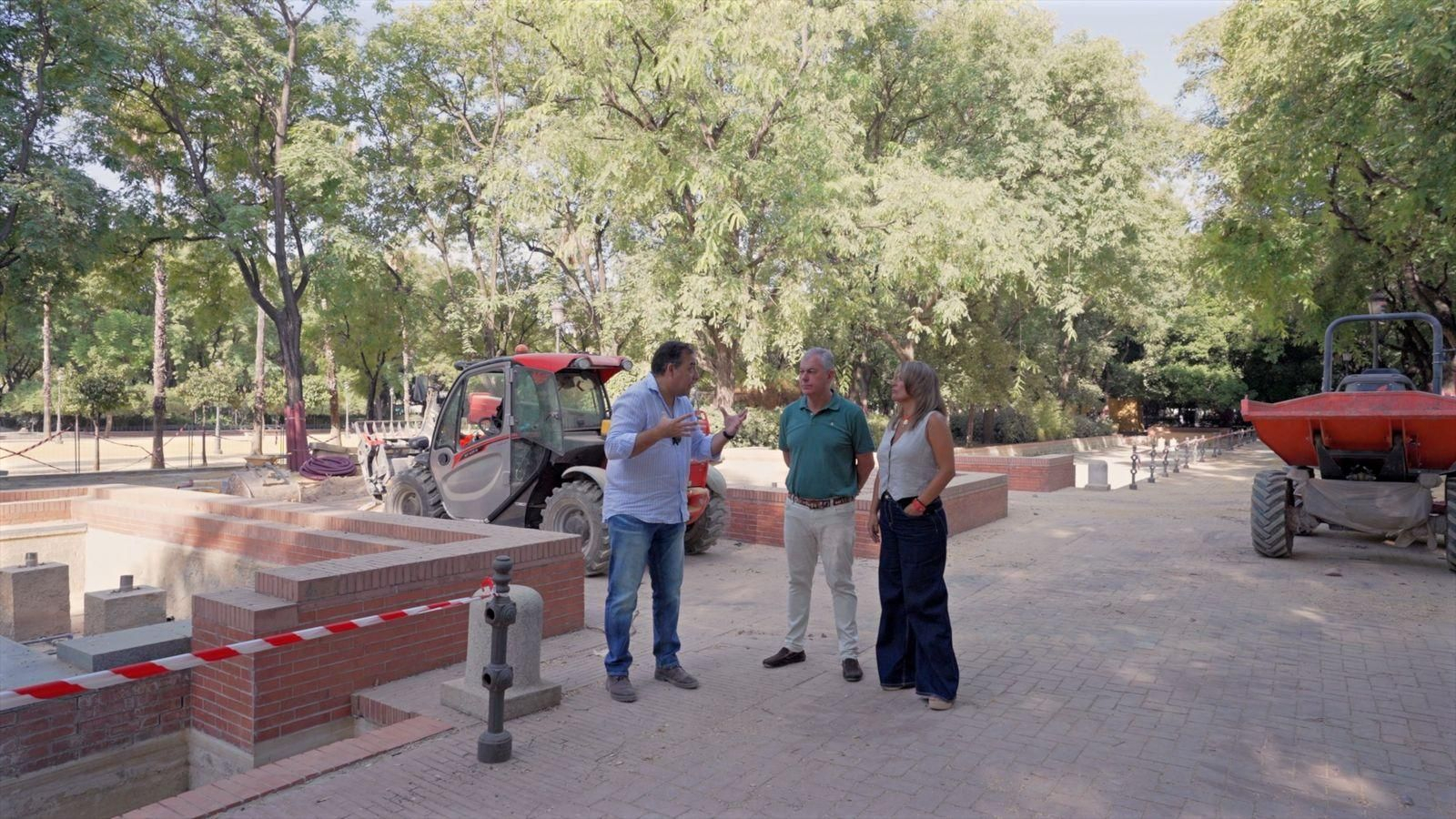 El Alcalde, Jose Luís Sanz, en el Parque del Prado