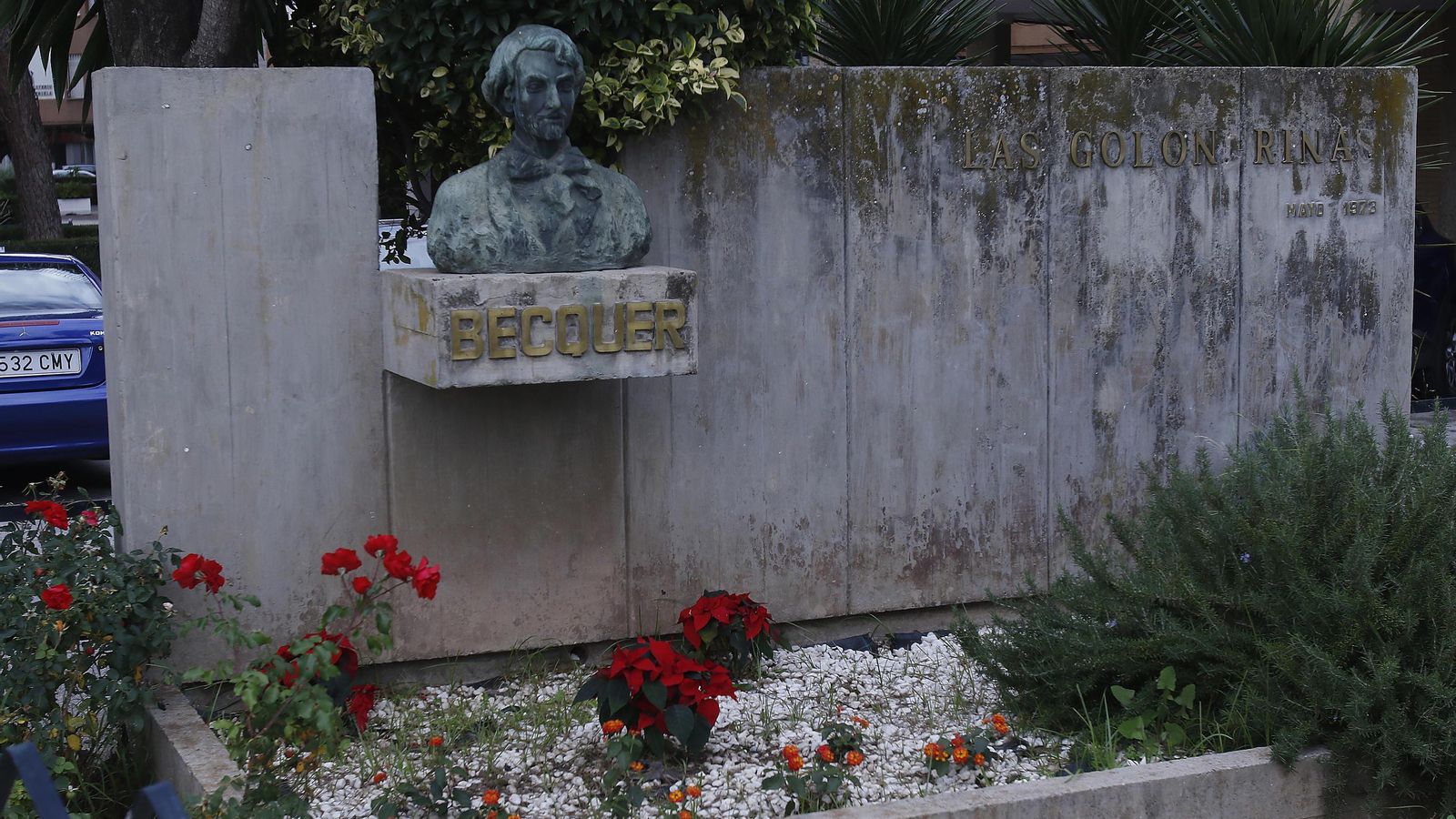 Busto de Bécquer realizado por Antonio Illanes.