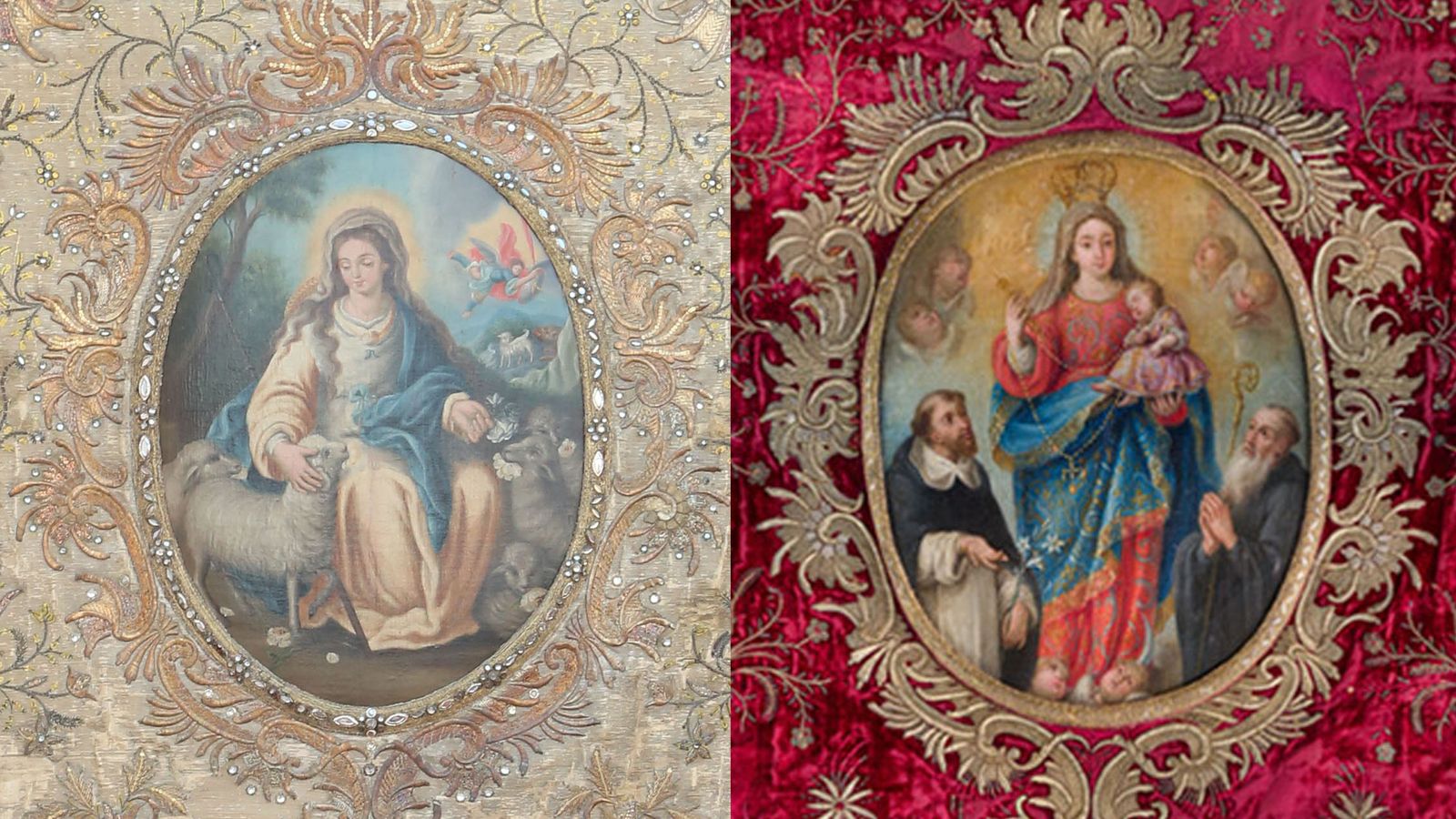 Similitudes entre el Simpecado del Rosario macareno y el pastoreño