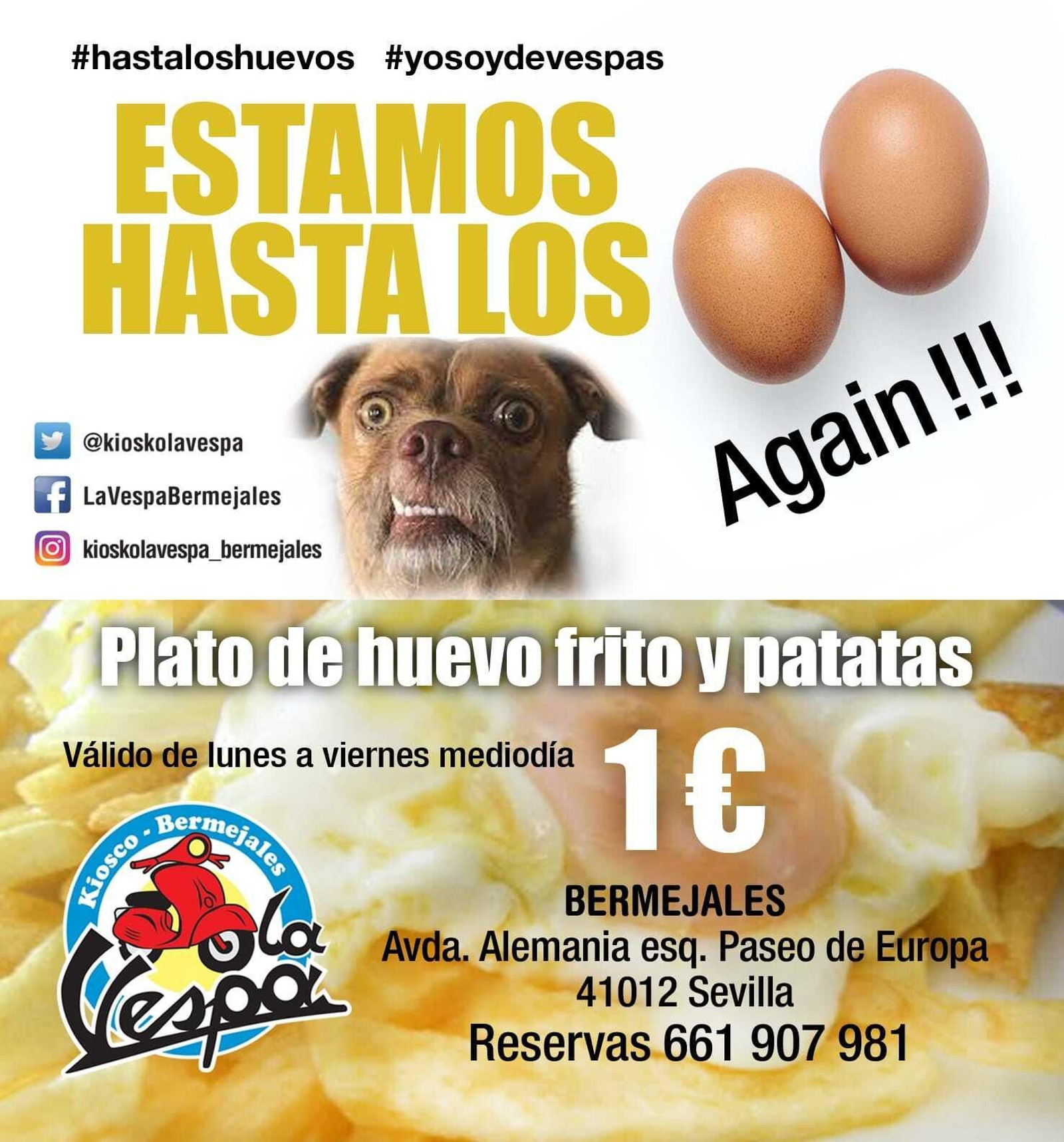 Cartel de la campaña actual 'Estamos hasta los huevos, again'.