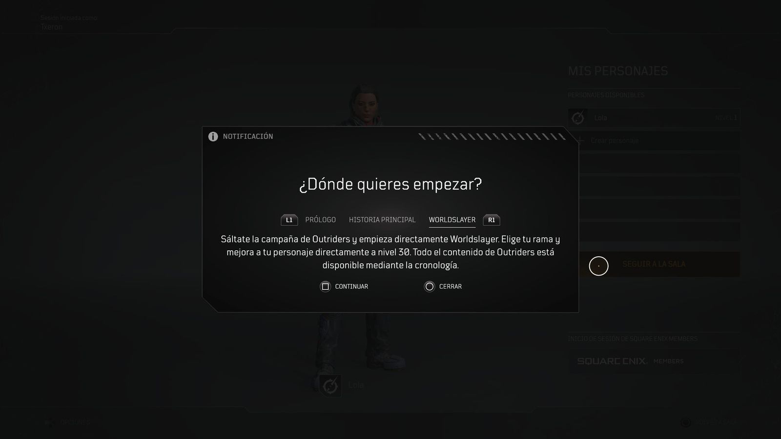 Al empezar podemos hacerlo directamente con la expansión y un personaje de nivel 30 o disfrutar de toda la historia.