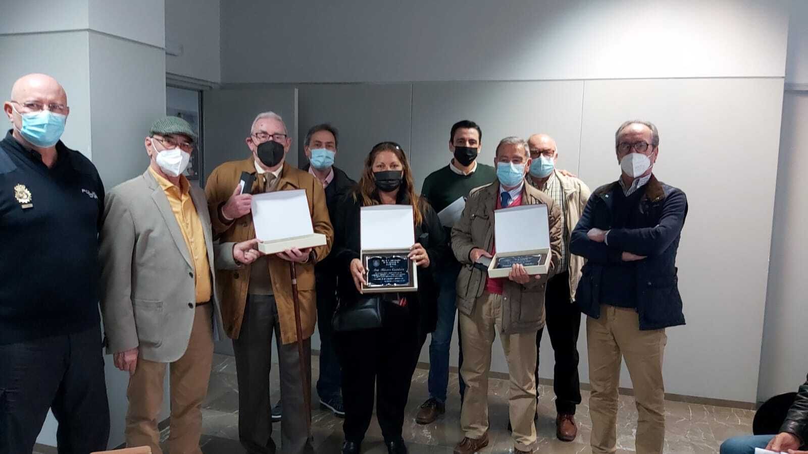 Distinciones entregadas por la Asociación de Jubilados de Policía Nacional de España en su V aniversario.