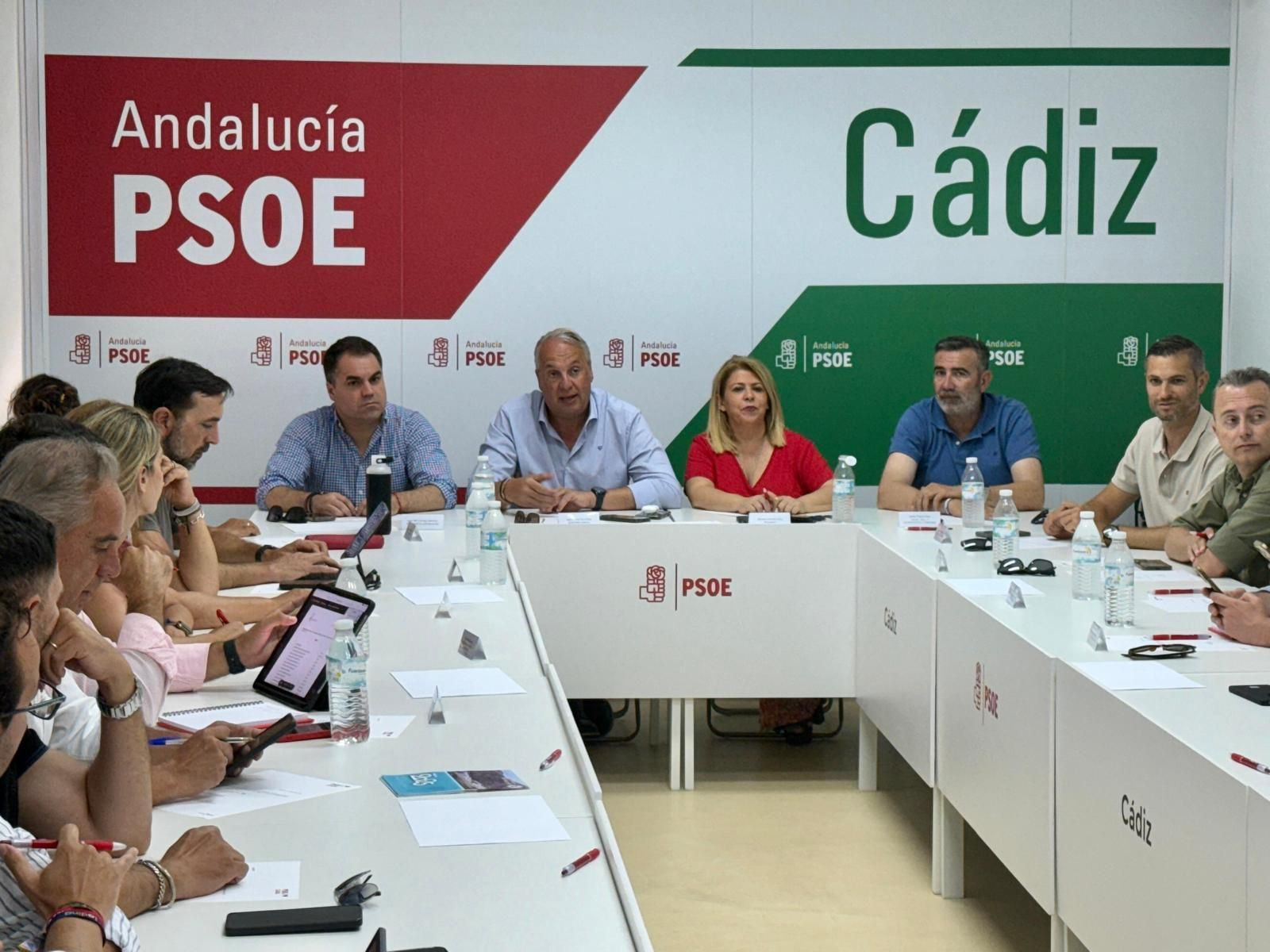 Un momento de la Ejecutiva provincial del PSOE