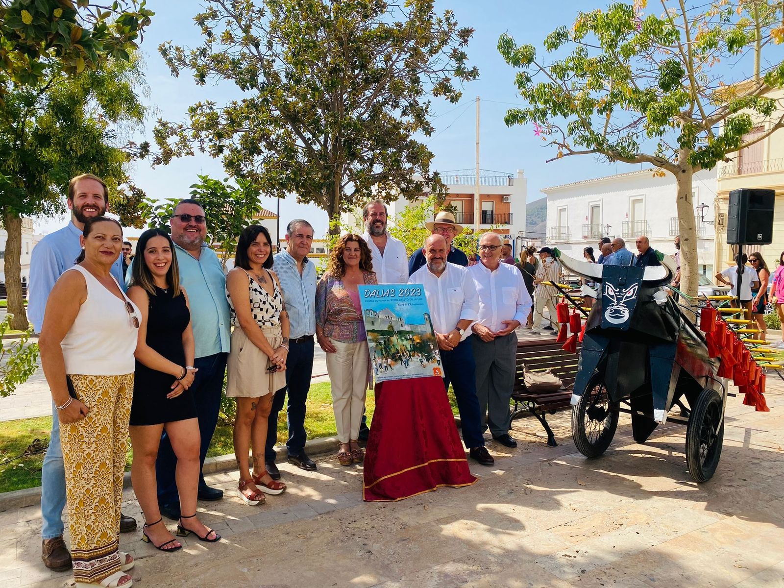 Representantes institucionales, en la puesta de largo del cartel y el programa de los festejos.