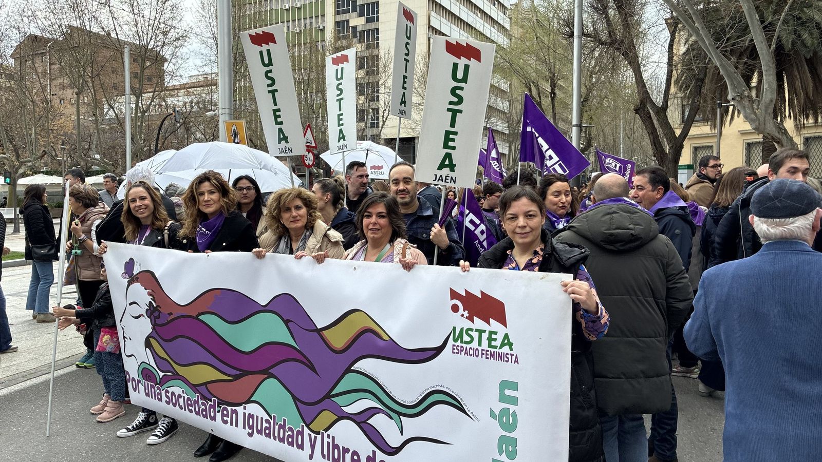 Manifestación del Día de la Mujer en Jaén.