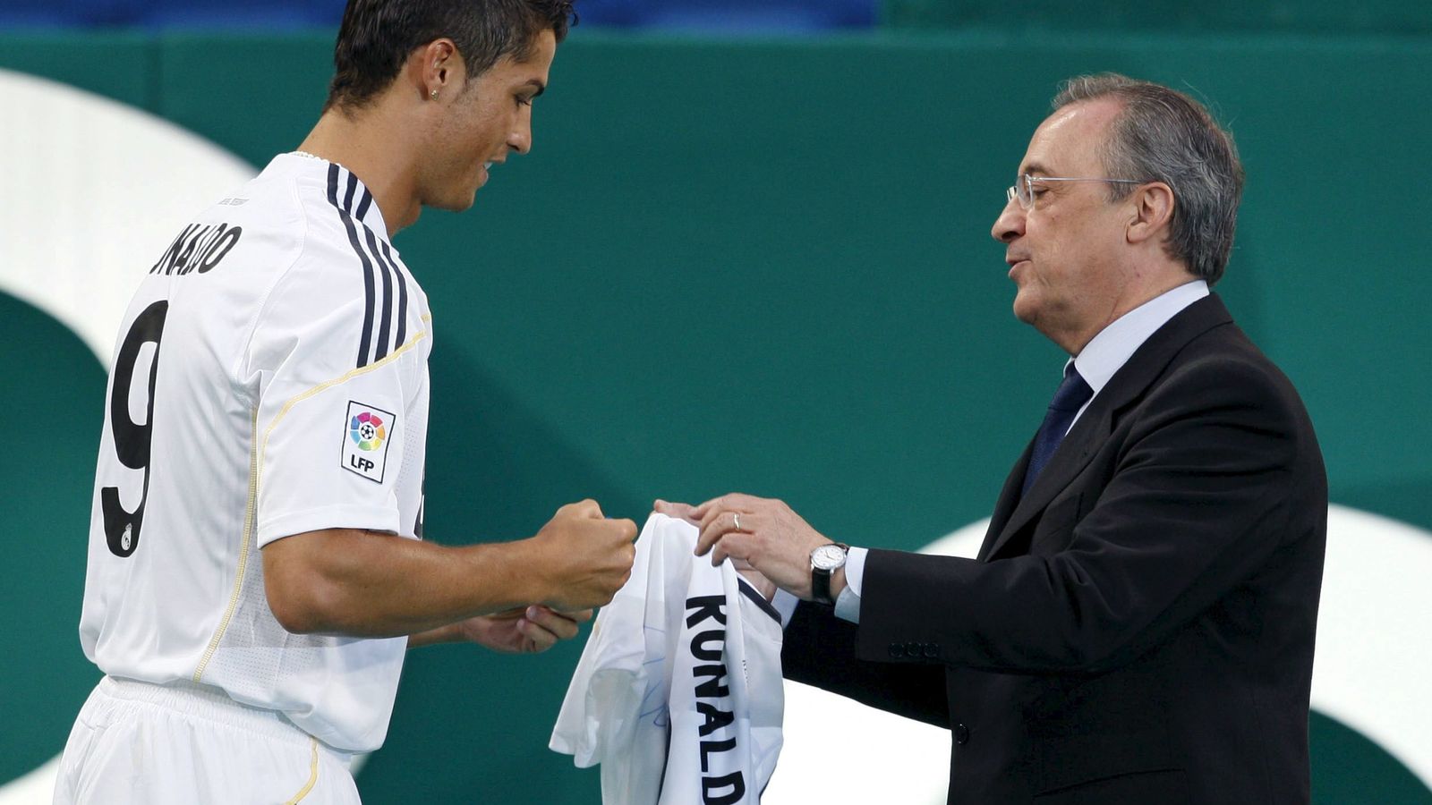 Cristiano Ronaldo en su presentación con el Real Madrid