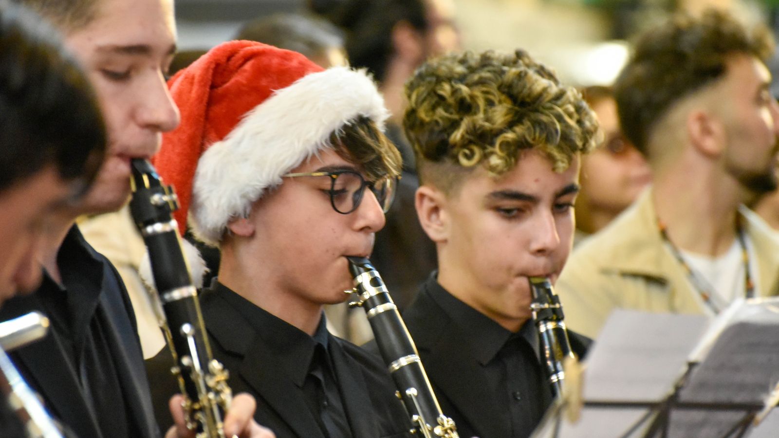 Concierto de Navidad de los alumnos de la Escuela sanchez Verdú en la Plaza Alta