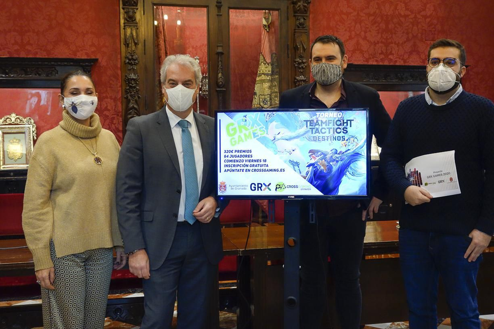 Presentación de la plataforma CrossGaming Granada ayer en el Ayuntamiento