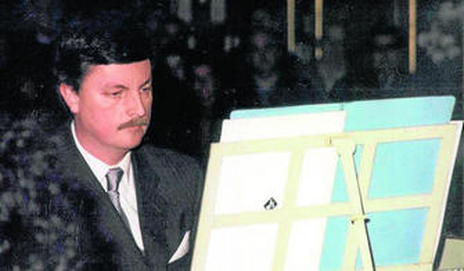 Ángel Hortas, durante un concierto.