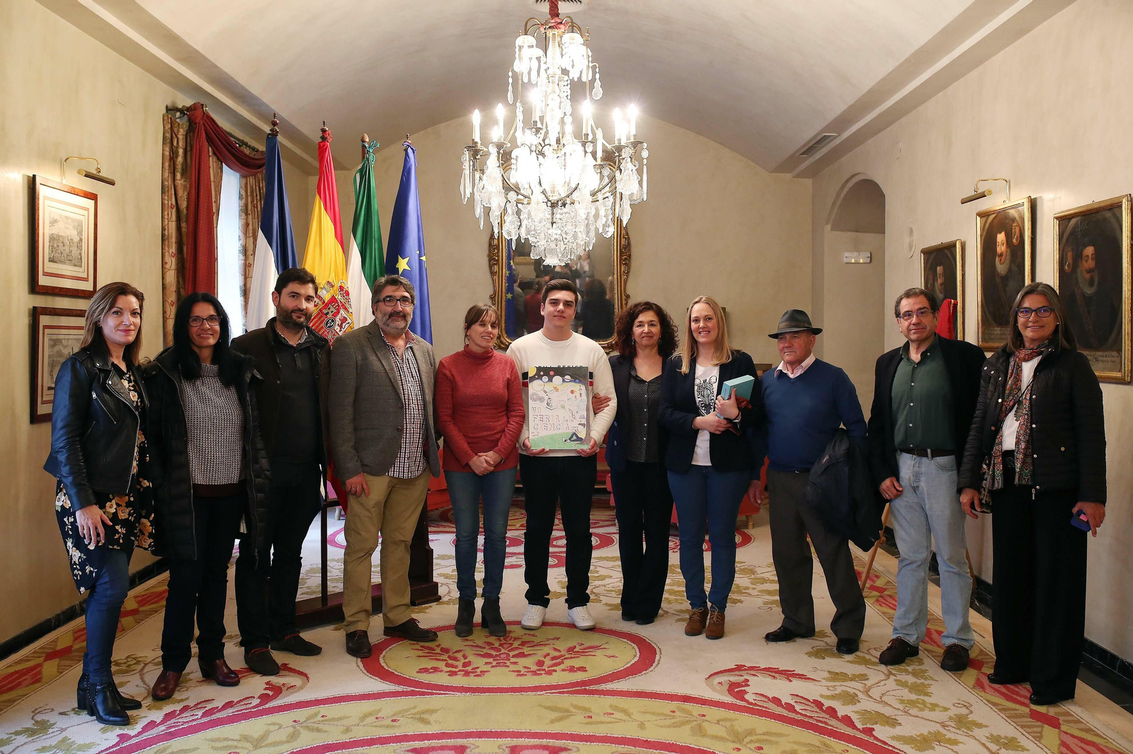 Presentación del cartel de la VII Feria de la Ciencia en la Calle, en el Ayuntamiento.
