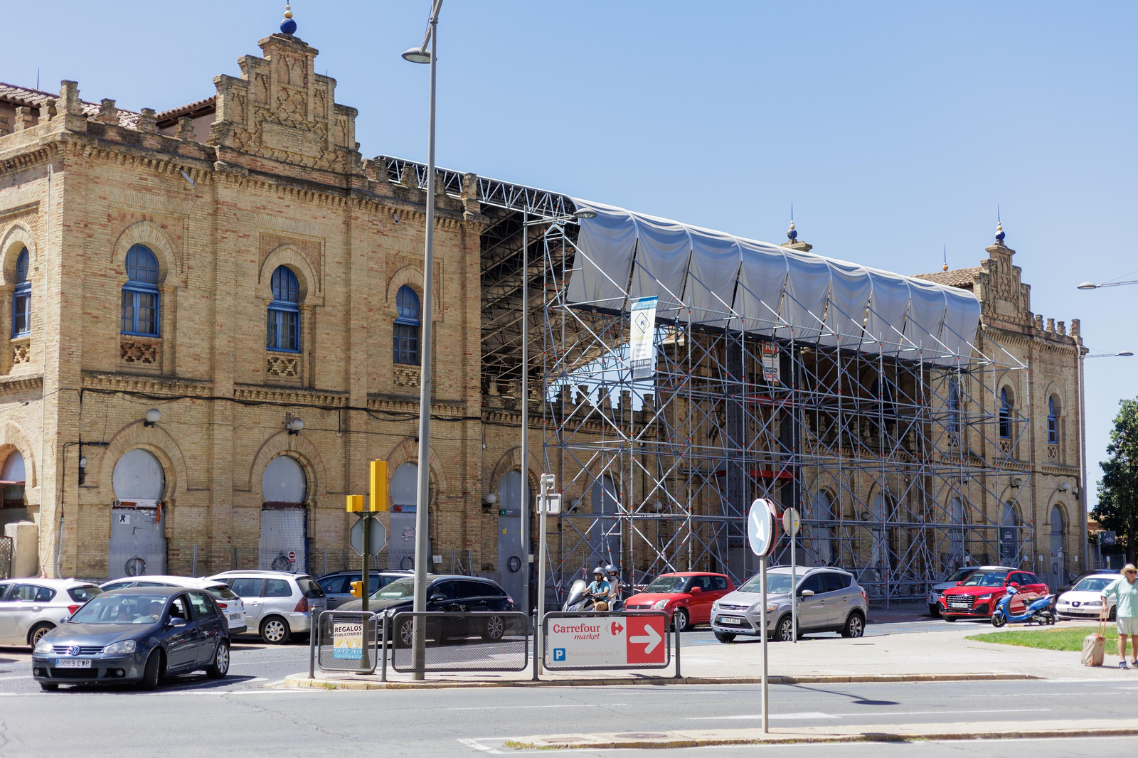 Estado actual de la antigua estación de trenes de Huelva.