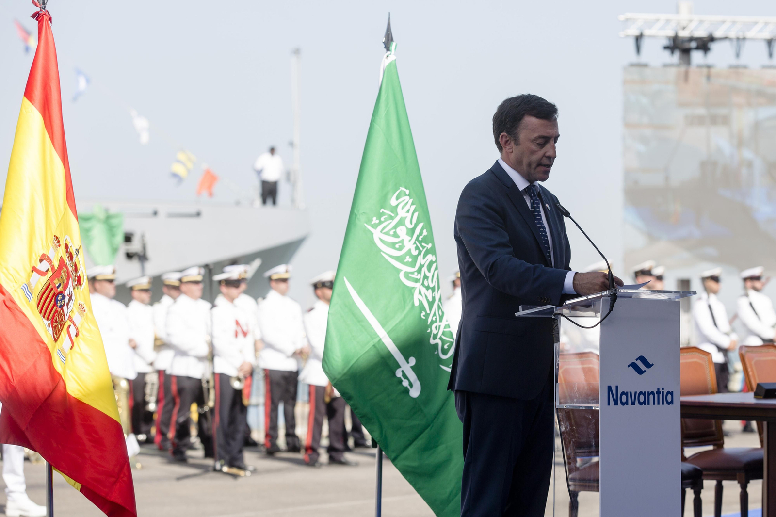 Las imágenes de la entrega a la Real Armada Saudita de la segunda corbeta construida en Navantia - San Fernando Las imágenes de la entrega a la Real Armada Saudita de la segunda corbeta construida en Navantia - San Fernando