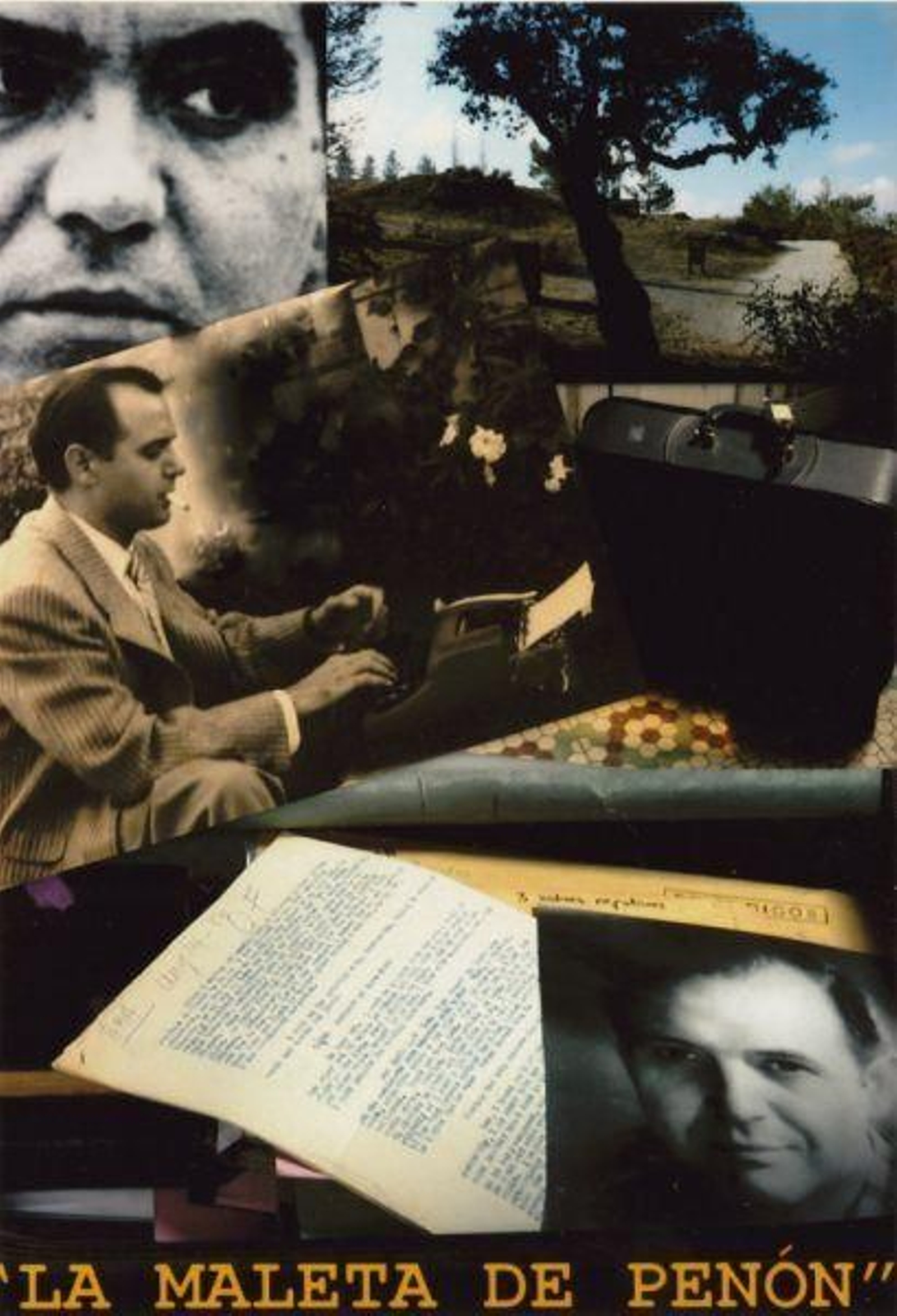 Montaje sobre la famosa maleta de Agustín  Penón