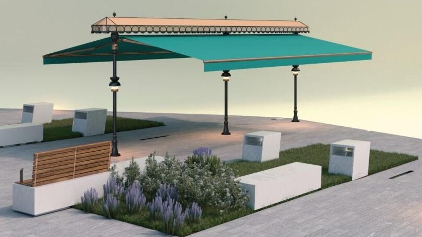 Así serán los nuevos veladores de la plaza del Rey de San Fernando