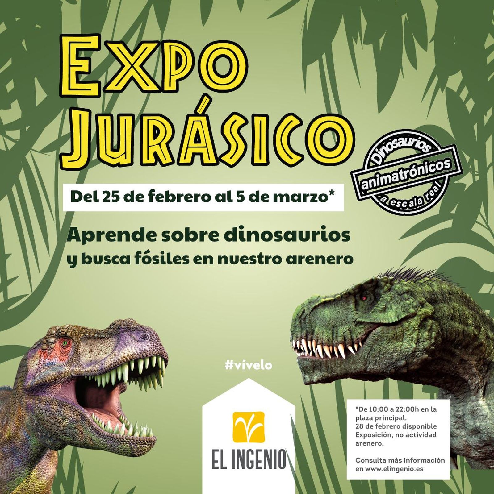 Cartel que anuncia la 'Expo Jurásico'