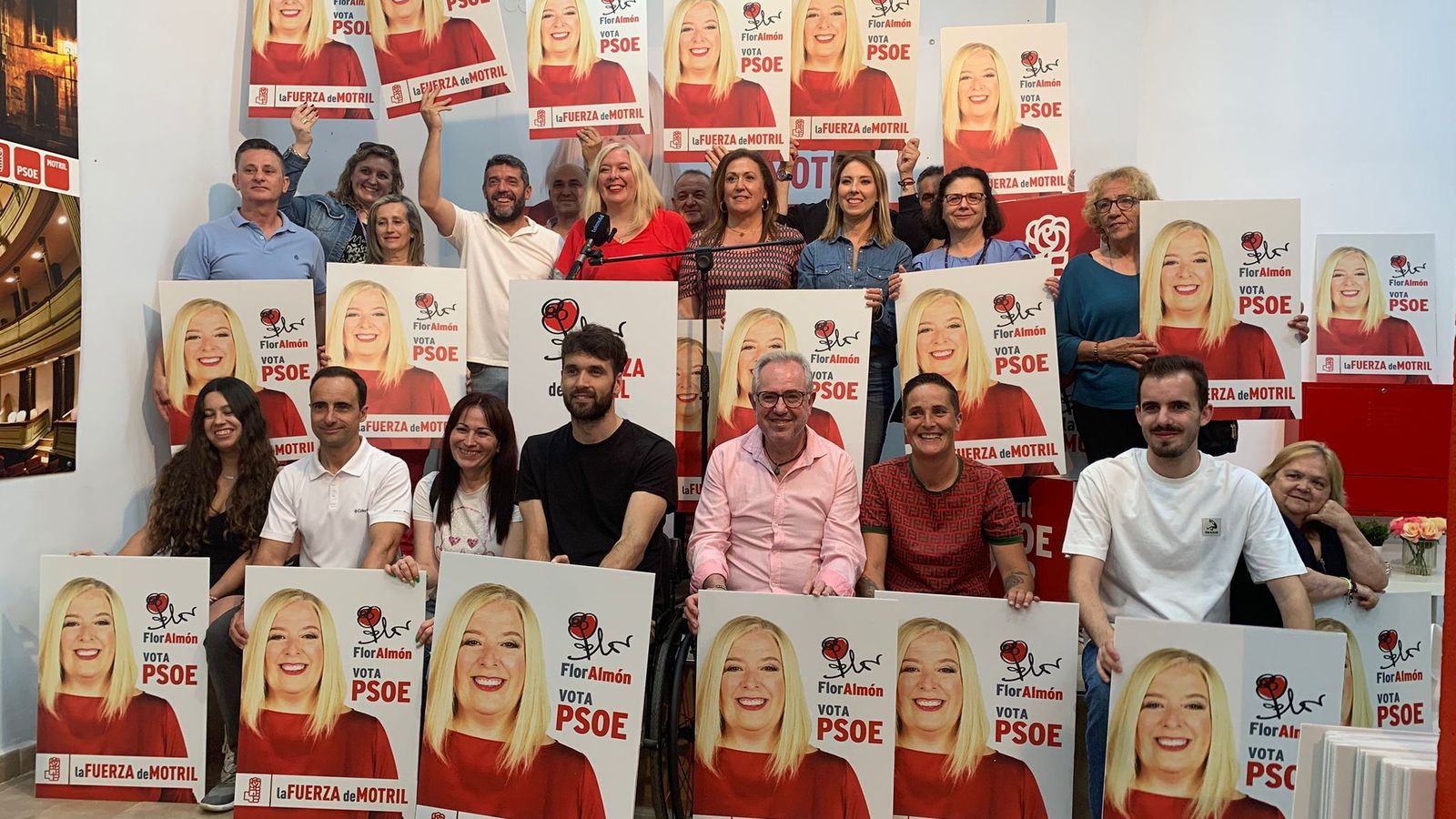 La candidatura socialista antes del inicio de campaña