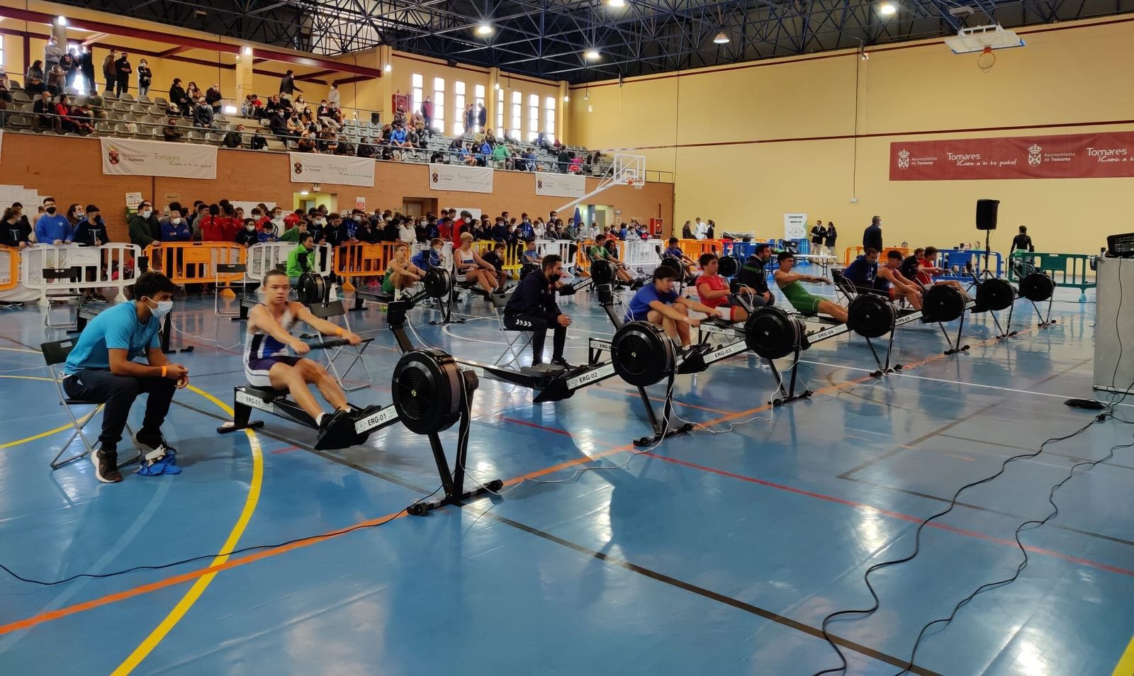 Una imagen de la prueba en el pabellón Mascareta de Tomares.