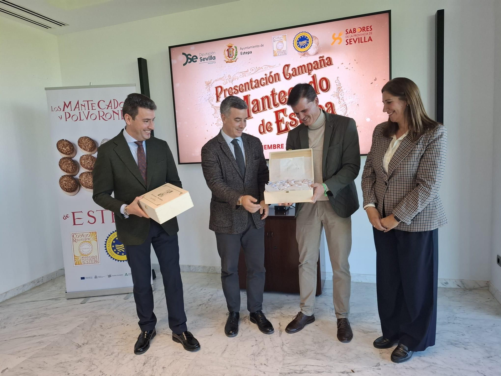 Presentación de la campaña de promoción de los mantecados de Estepa en Madrid.