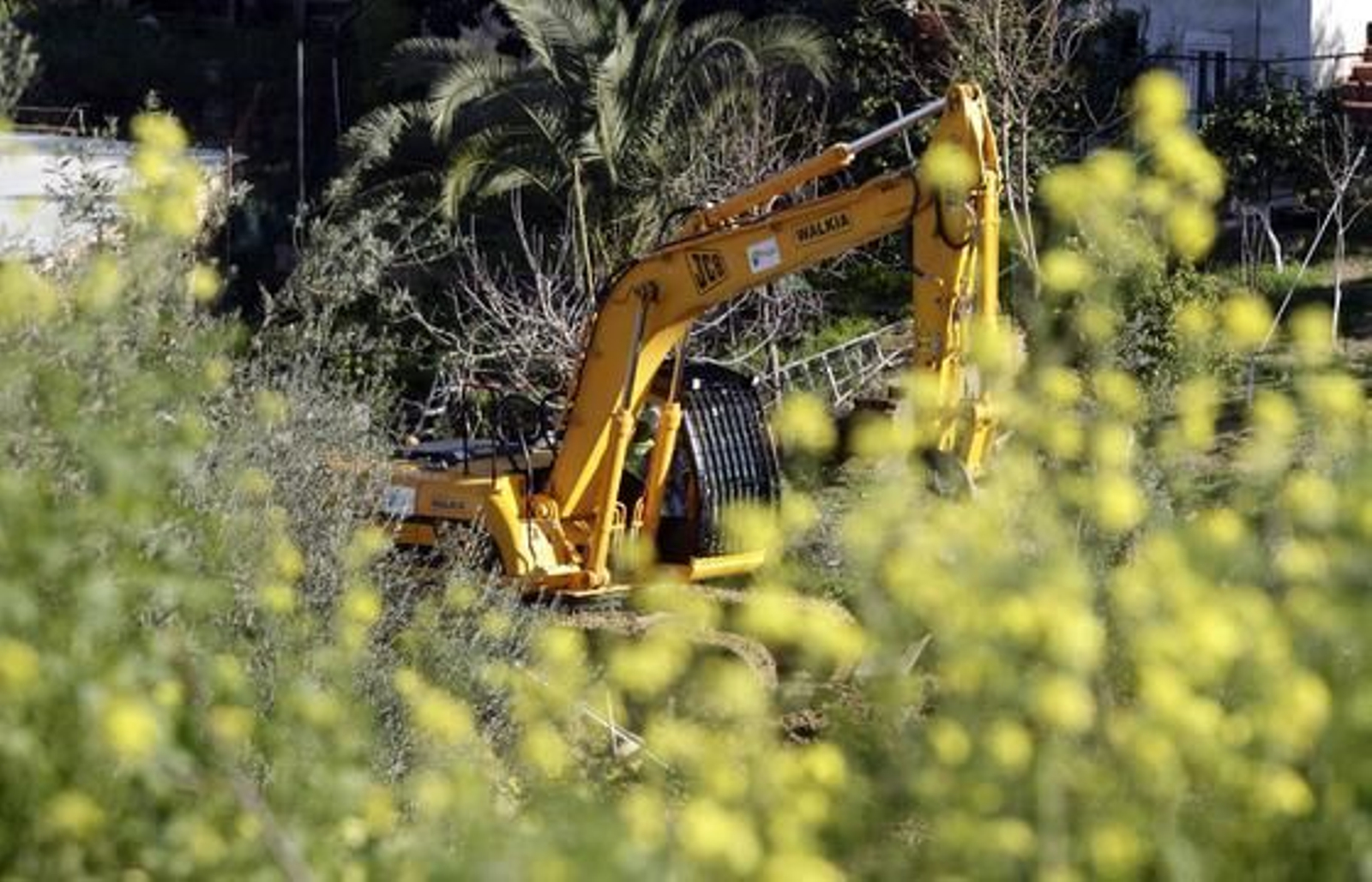 Dos excavadoras realizaron trabajos de búsqueda en Camas, donde han estado presentes el padre, el tío y el abuelo de Marta.

Foto: Antonio Pizarro