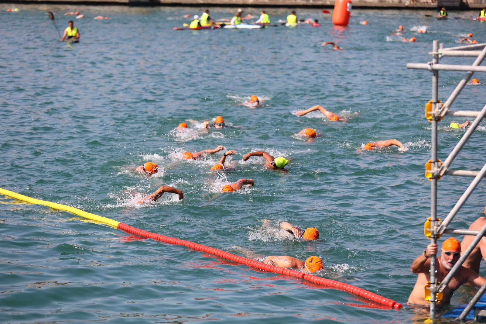 La Travesía a Nado del puerto de Málaga, en fotos