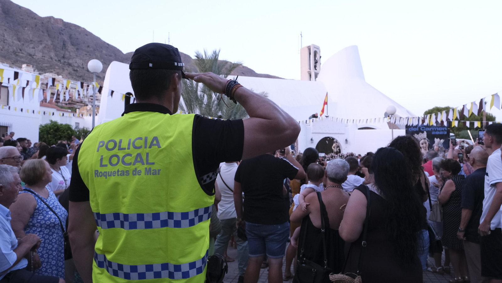 Procesión terrestre de la Virgen del Carmen en Aguadulce